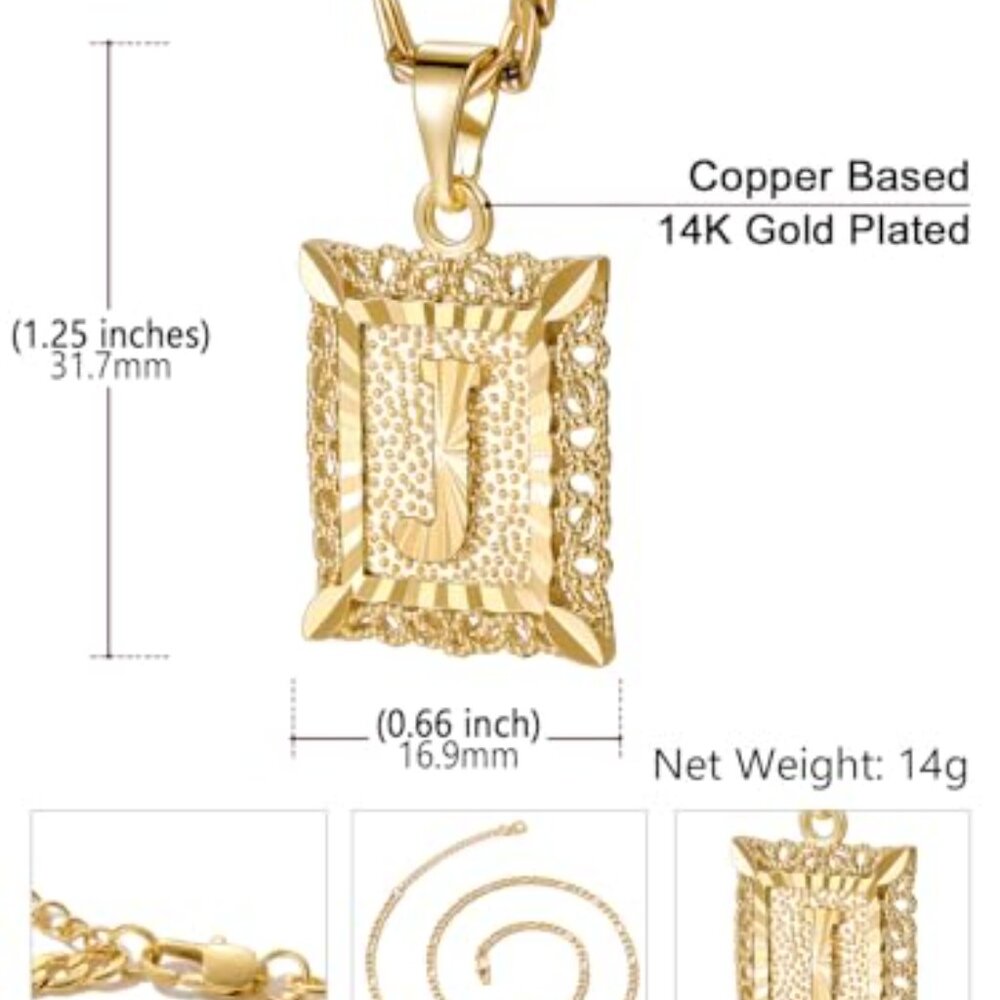 Initial Monogram Necklace Personalized Jewelry 14… - image 5